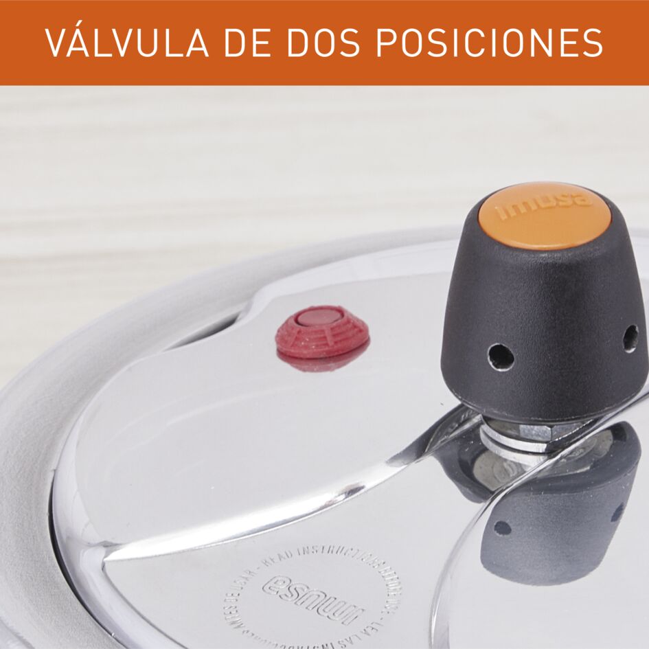 Combo Olla a Presión Imusa SecuryPlus Gris y Negro de Siete Litros con Batería de Cocina - OLLAS Y SARTENES | Bylmo