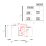 Escritorio en L Axis Eco Fresno y Wengue 125x71cm con Organizador de Libros y sin Cajones - ESCRITORIOS | Bylmo