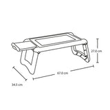 Mesa Portátil Rimax Taupe 67x27cm Rectangular con Patas Plegables - BANDEJAS PARA SERVIR | Bylmo