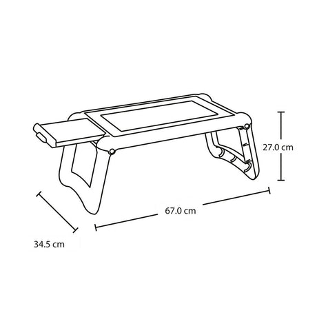 Mesa Portátil Rimax Wengue 67x27cm Rectangular con Patas Plegables - BANDEJAS PARA SERVIR | Bylmo