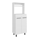 Mueble Microondas Alani Blanco 60x140cm con Dos Puertas y con Patas - ALACENAS Y MUEBLES MICROONDAS | Bylmo