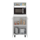 Mueble Microondas Alani Blanco 60x140cm con Dos Puertas y con Patas - ALACENAS Y MUEBLES MICROONDAS | Bylmo