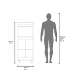 Mueble Microondas Alani Blanco 60x140cm con Dos Puertas y con Patas - ALACENAS Y MUEBLES MICROONDAS | Bylmo