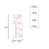 Mueble Microondas Alani Blanco 60x140cm con Dos Puertas y con Patas - ALACENAS Y MUEBLES MICROONDAS | Bylmo