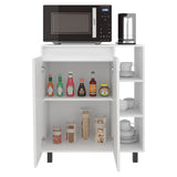 Mueble Microondas Cesena Blanco 80x92.2cm con Dos Puertas y con Patas - ALACENAS Y MUEBLES MICROONDAS | Bylmo