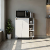 Mueble Microondas Cesena Blanco 80x92.2cm con Dos Puertas y con Patas - ALACENAS Y MUEBLES MICROONDAS | Bylmo