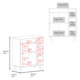 Mueble Microondas Cesena Blanco 80x92.2cm con Dos Puertas y con Patas - ALACENAS Y MUEBLES MICROONDAS | Bylmo