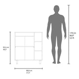 Mueble Microondas Cesena Blanco 80x92.2cm con Dos Puertas y con Patas - ALACENAS Y MUEBLES MICROONDAS | Bylmo