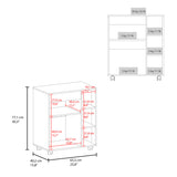 Carro Microondas Kaito Blanco 65.5x77.1cm con Una Puerta y con Ruedas - ALACENAS Y MUEBLES MICROONDAS | Bylmo