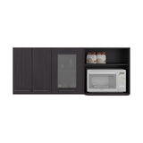 Mueble Superior de Cocina Hasselt Wengue 150x60cm con Tres Puertas y con Dos Entrepaños - MUEBLES SUPERIORES DE COCINA | Bylmo