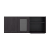 Mueble Superior de Cocina Hasselt Wengue 150x60cm con Tres Puertas y con Dos Entrepaños - MUEBLES SUPERIORES DE COCINA | Bylmo