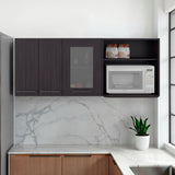 Mueble Superior de Cocina Hasselt Wengue 150x60cm con Tres Puertas y con Dos Entrepaños - MUEBLES SUPERIORES DE COCINA | Bylmo