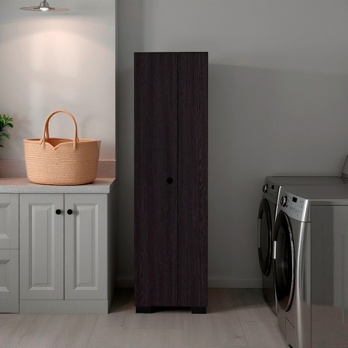 Mueble de Aseo Lake Wengue 51.2x181.2cm Para Organizar con Dos Puertas - MUEBLES DE ASEO Y ROPAS | Bylmo