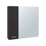 Gabinete de Baño Barcelona Wengue 60x60cm Cuadrado con una Puerta y con Espejo - GABINETES DE BANHO | Bylmo