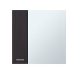 Gabinete de Baño Barcelona Wengue 60x60cm Cuadrado con una Puerta y con Espejo - GABINETES DE BANHO | Bylmo