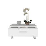 Mesa de Centro Beijing Blanco 60x26.3cm Cuadrada con Patas - MESAS DE CENTRO | Bylmo