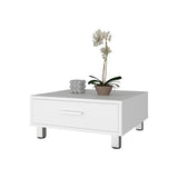 Mesa de Centro Beijing Blanco 60x26.3cm Cuadrada con Patas - MESAS DE CENTRO | Bylmo