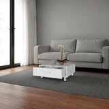 Mesa de Centro Beijing Blanco 60x26.3cm Cuadrada con Patas - MESAS DE CENTRO | Bylmo