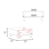 Mesa de Centro Beijing Blanco 60x26.3cm Cuadrada con Patas - MESAS DE CENTRO | Bylmo