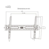 Soporte de TV Fijo Kalley Negro Mate 63.5x5.3cm de Pared para TV Hasta 86" Pulgadas - SOPORTES PARA TV | Bylmo