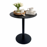 Mesa de Comedor Maiu Negro 60x72cm Circular de Pedestal para Cuatro Puestos sin Sillas - COMEDORES | Bylmo