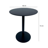Mesa de Comedor Maiu Negro 60x72cm Circular de Pedestal para Cuatro Puestos sin Sillas - COMEDORES | Bylmo