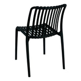 Comedor Maiu Negro 60x72cm Circular de Cuatro Puestos con Dos Sillas - COMEDORES | Bylmo