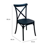 Comedor Ibiza Amaretto y Negro 80x75cm Cuadrado de Cuatro Puestos con Cuatro Sillas - COMEDORES | Bylmo