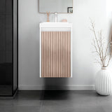 Mueble para Lavamanos Syracuse Blanco Marquez y Pino 39.6x60.8cm Individual con Lavamanos y con Un Cajón