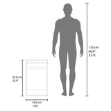 Mueble para Lavamanos Syracuse Blanco Marquez y Pino 39.6x60.8cm Individual con Lavamanos y con Un Cajón