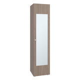 Closet Home Dreams Bardolino y Blanco 40x170cm con Tres Entrepaños con Una Puerta y con Espejo - CLOSETS | Bylmo