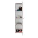 Closet Home Dreams Bardolino y Blanco 40x170cm con Tres Entrepaños con Una Puerta y con Espejo - CLOSETS | Bylmo