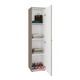 Closet Home Dreams Bardolino y Blanco 40x170cm con Tres Entrepaños con Una Puerta y con Espejo - CLOSETS | Bylmo