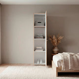 Closet Home Dreams Fresno y Blanco 40x170cm con Tres Entrepaños y con Una Puerta