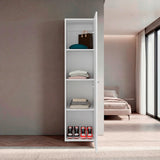 Closet Home Dreams Blanco Marquez 40x170cm con Tres Entrepaños con Una Puerta y con Espejo - CLOSETS | Bylmo