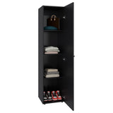 Closet Home Dreams Wengue 40x170cm con Tres Entrepaños con Una Puerta y con Espejo - CLOSETS | Bylmo