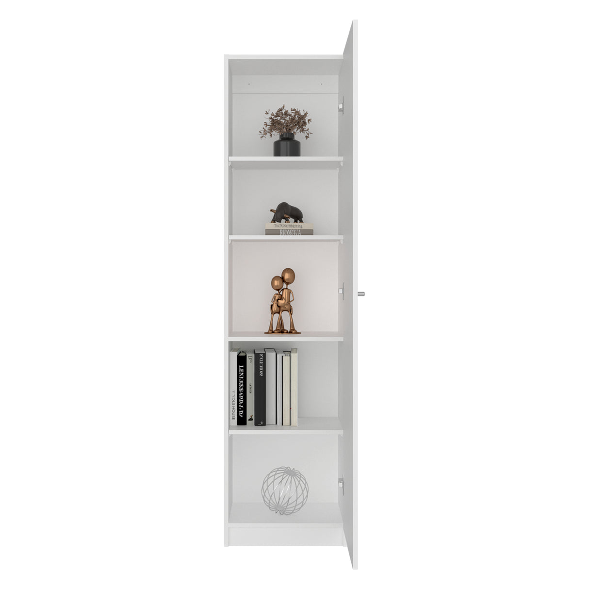 Estantería Home E5 Blanco Marquez 45x180.6cm Rectangular con Cuatro Entrepaños - BIBLIOTECAS Y ESTANTERIAS | Bylmo