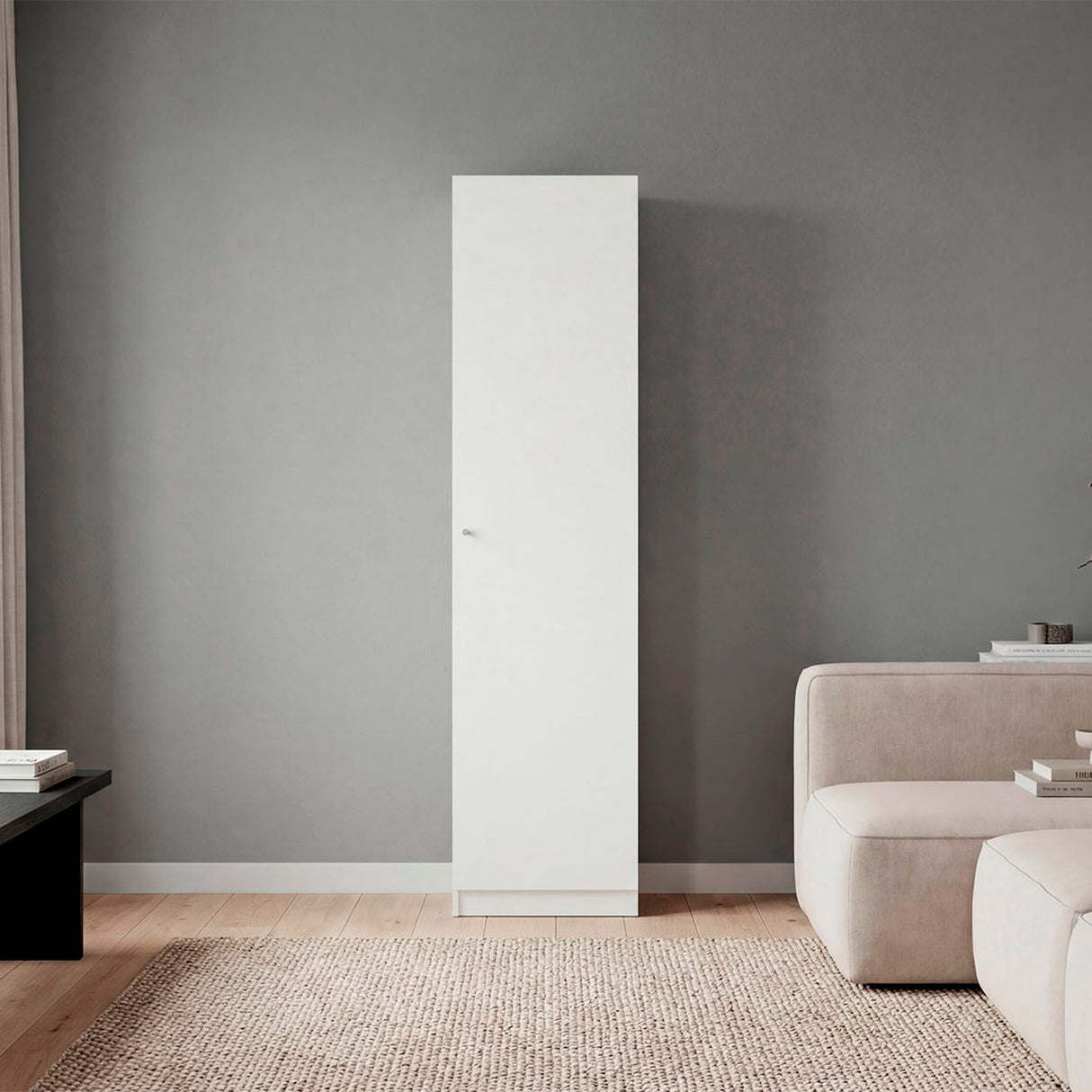 Estantería Home E5 Blanco Marquez 45x180.6cm Rectangular con Cuatro Entrepaños - BIBLIOTECAS Y ESTANTERIAS | Bylmo