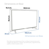Televisor Challenger Google TV Negro 166.8x97.2cm de 75" Pulgadas Qled 4K 2160P Smart con Bluetooth y Wifi Integrado - TELEVISORES | Bylmo