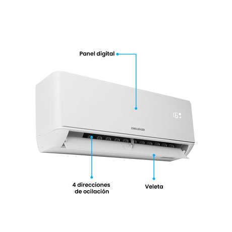 Aire Acondicionado Challenger Blanco 79x19.2cm 110 Voltios 12000 BTU - AIRES ACONDICIONADOS | Bylmo
