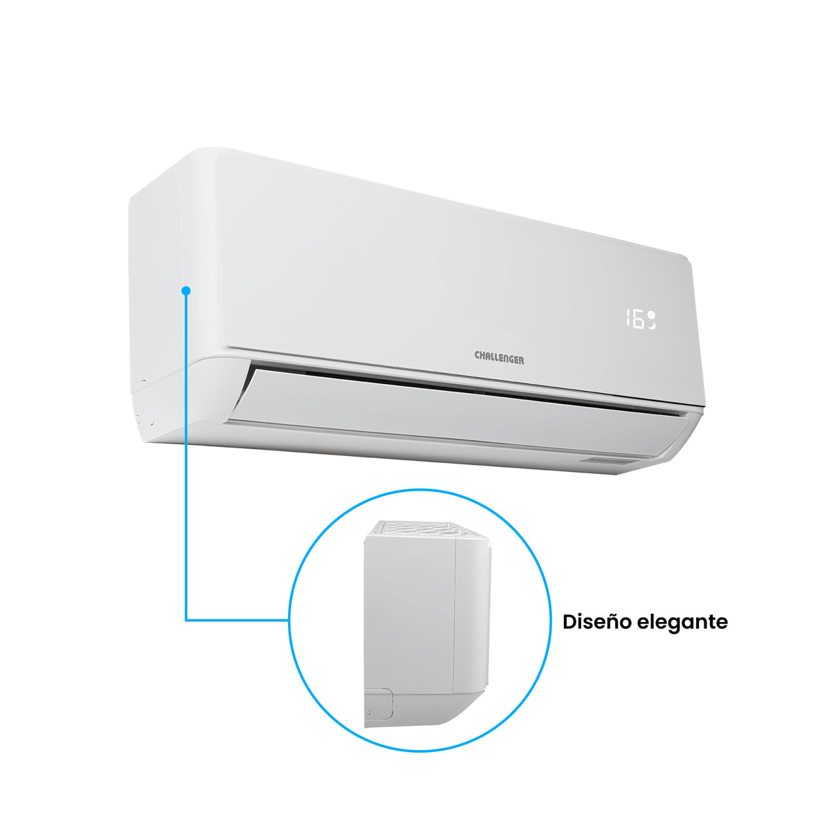 Aire Acondicionado Challenger Blanco 79x19.2cm 110 Voltios 12000 BTU - AIRES ACONDICIONADOS | Bylmo