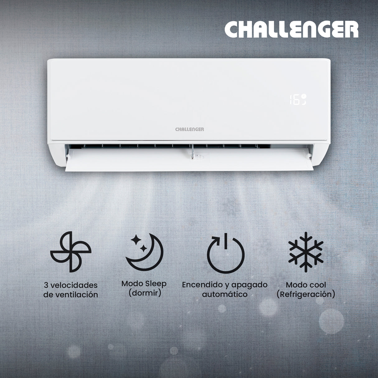 Aire Acondicionado Challenger Blanco 79x19.2cm 110 Voltios 12000 BTU - AIRES ACONDICIONADOS | Bylmo
