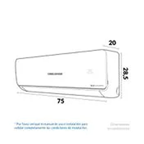 Aire Acondicionado Challenger Blanco 75x28.5cm 220 Voltios 9000 BTU con Tecnología Inverter - AIRES ACONDICIONADOS | Bylmo
