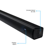 Barra de Sonido Challenger Negro 90x7cm con Bluetooth y Control Remoto - BARRAS DE SONIDO | Bylmo