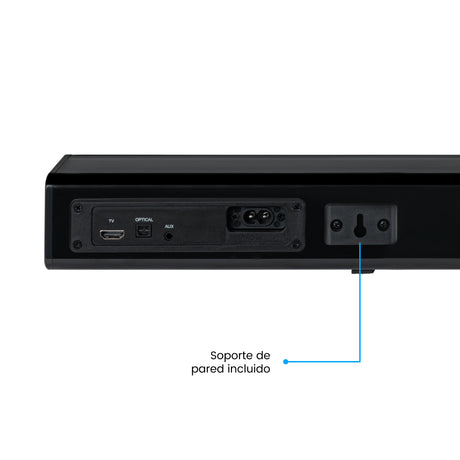 Barra de Sonido Challenger Negro 90x7cm con Bluetooth y Control Remoto - BARRAS DE SONIDO | Bylmo