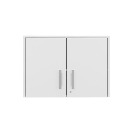 Gabinete Superior de Garaje Blanco 70x50cm con Un Entrepaño y Tres Compartimientos - GABINETES SUPERIORES PARA GARAJE | Bylmo