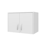 Gabinete Superior de Garaje Blanco 70x50cm con Un Entrepaño y Tres Compartimientos - GABINETES SUPERIORES PARA GARAJE | Bylmo