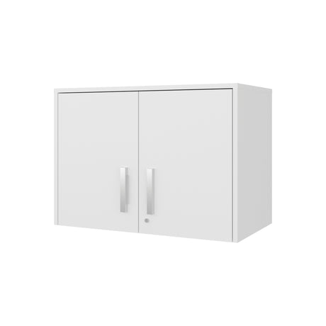 Gabinete Superior de Garaje Blanco 70x50cm con Un Entrepaño y Tres Compartimientos - GABINETES SUPERIORES PARA GARAJE | Bylmo
