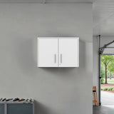 Gabinete Superior de Garaje Blanco 70x50cm con Un Entrepaño y Tres Compartimientos - GABINETES SUPERIORES PARA GARAJE | Bylmo