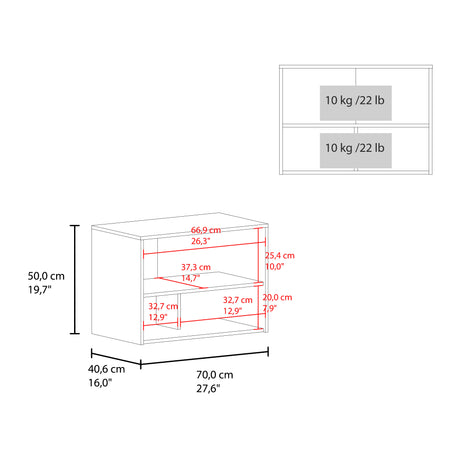 Gabinete Superior de Garaje Blanco 70x50cm con Un Entrepaño y Tres Compartimientos - GABINETES SUPERIORES PARA GARAJE | Bylmo